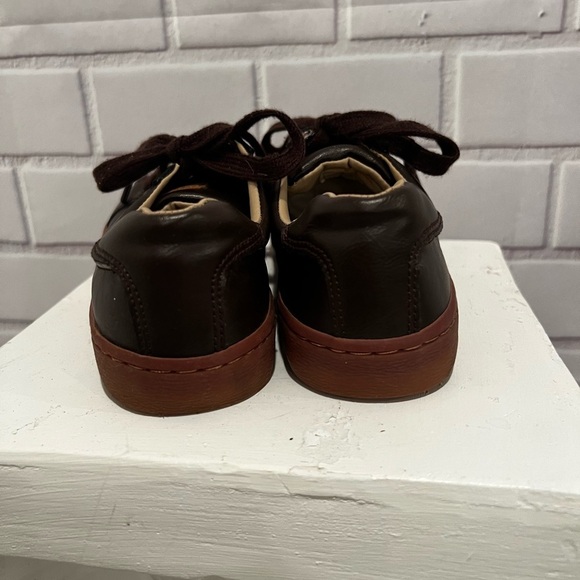 GYMBOREE boys brown lace up leather shoes/size 2 - Picture 5 of 9